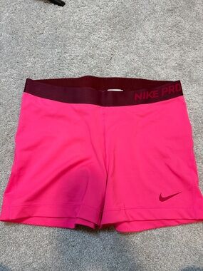 Nike Pro 3” Hot Pink and Burgundy Women's Bike Shorts